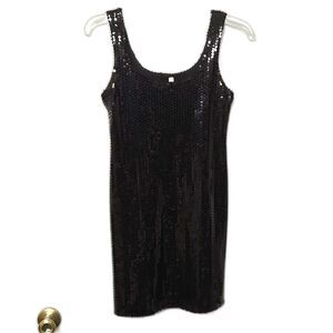 Bailey 44 Black Sequin Dress Size Small Tank Women's Party